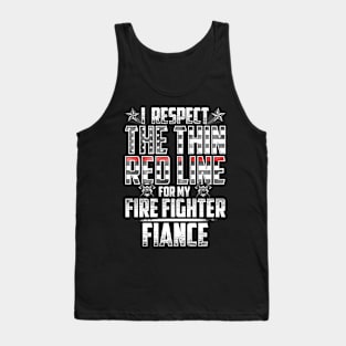 Fire Fighter Fiance Thin Red Line Tank Top